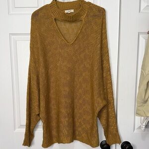 Easel Golden V-Neck Sweater